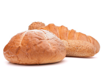 fresh bread isolated on white background cutout