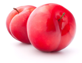 Sweet plum isolated on white background cutout