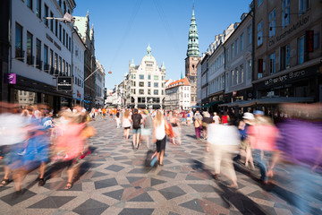 Pedestrians in Copenhagen - obrazy, fototapety, plakaty