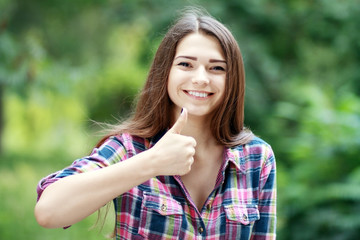 happy smiling young woman