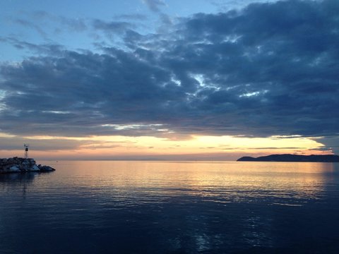 Potos sunset Thassos Greece