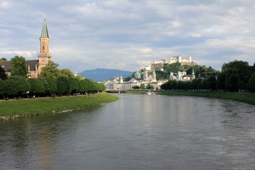 Salzach river in Salzburg