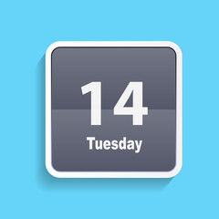 Flat Calendar Icon Vector Illustration
