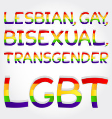 Lesbian, gay, bisexual, transgender, lgbt phrase