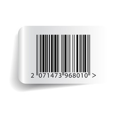 Barcode label template vector