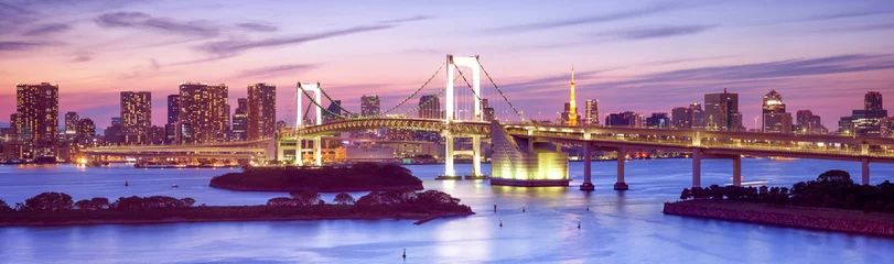 Fototapete Regenbogenbrücke in Tokio © eyetronic