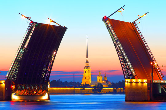 Night St. Petersburg. Russia.