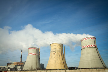 thermal power plant in winter