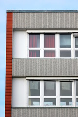 Part of a generic building reflecting the architectural style which was common in the GDR