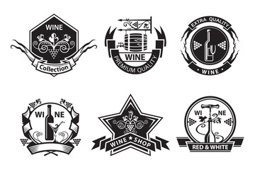 wine labels set