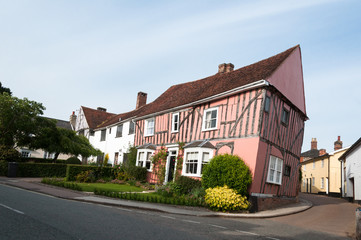 Fototapeta na wymiar Timber framed cottages, Lavenham, Suffolk, England