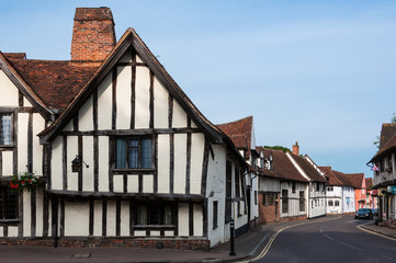 High street Lavenham, Suffolk, UK
