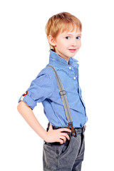 Fototapeta premium boy stands