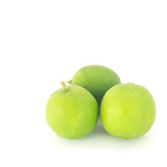 Fresh lime Isolated on white background