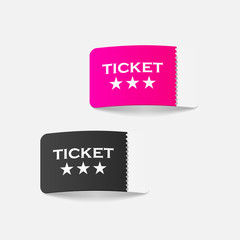 realistic design element: ticket