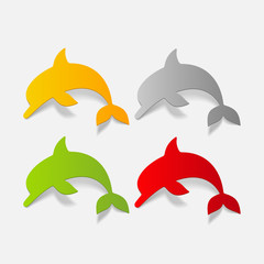 realistic design element: dolphin