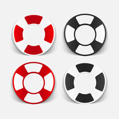 realistic design element: lifebuoy