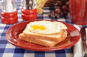 Fried egg on toast