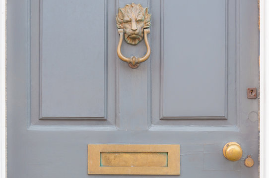 Door Knocker And Letter Box Close Up