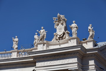 Fototapeta na wymiar Place du Vatican, Rome. Vaticano, Roma.