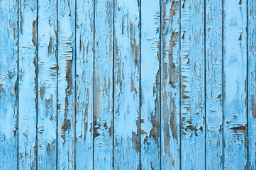 Fototapeta na wymiar Old blue wood plank background.
