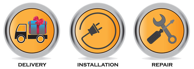 Delivery, installation, repair sign