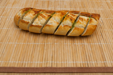 Sliced garlic bread