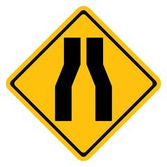 Warning sign Narrow Road