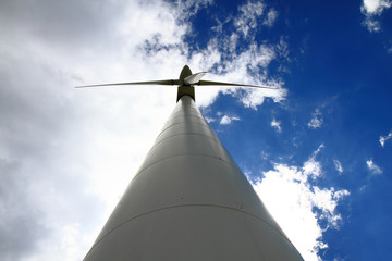 wind power and blue sky