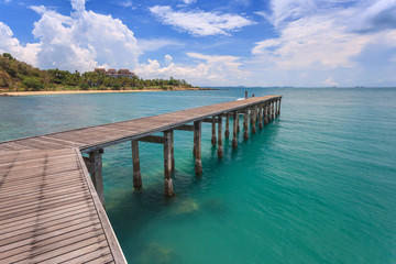 wooden jetty at ocean sea