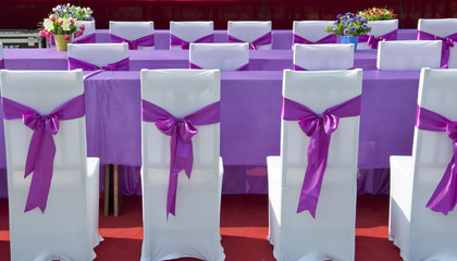 purple ribbon  chair