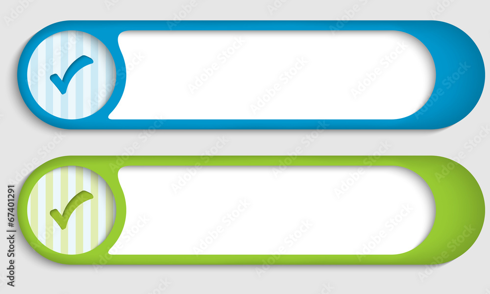 Poster set of two buttons with check box
