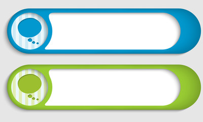 Obraz premium set of two buttons with speech bubble