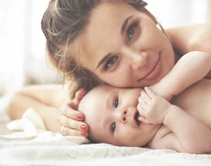 Fototapeten Mother with baby © Alena Ozerova