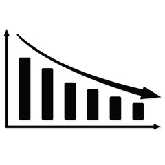 Black graph fall. Raster