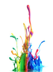 Fototapeta na wymiar Colorful paint splashing