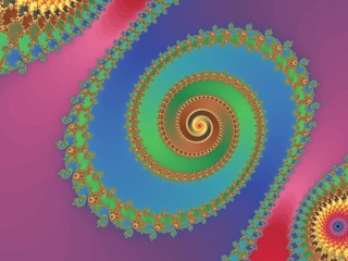 Colorful fractal spiral