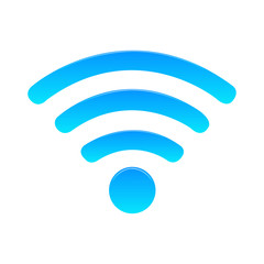 Blue wifi symbol