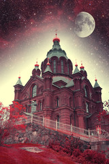 Obraz premium mystical sketches of the Nordic countries.