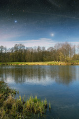 spring night. Elements of this image furnished by NASA