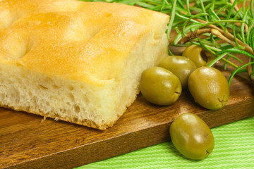 Fresh Italian focaccia