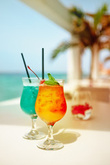 Close-up Of Two Cocktails