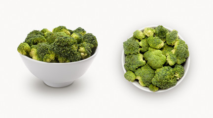 fresh broccoli isolated on a white background
