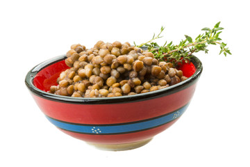 Backed lentils