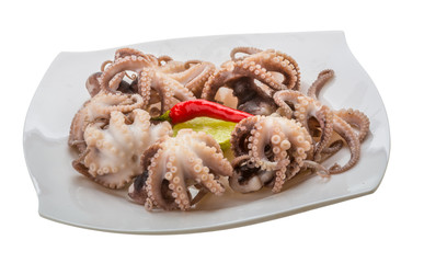 Boiled octopus