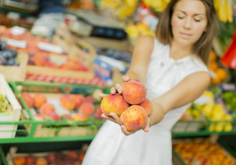 Young woman at the market