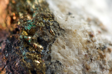 Golden background, rather unique macro photo a rare nugget