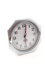 Clock isolated white background