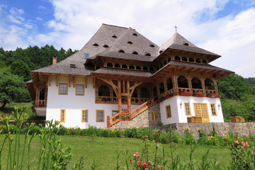 Barsana monastery complex in Maramures in Romania