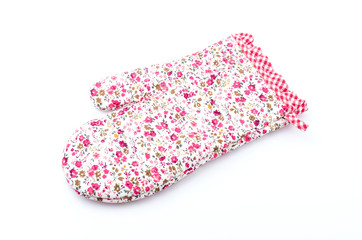 Oven glove isolated white background